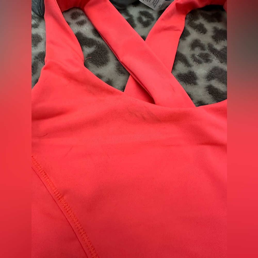 Lululemon Work The Circuit Tank in Heather Slate Gray Electric Coral Size 8 - Picture 9 of 17